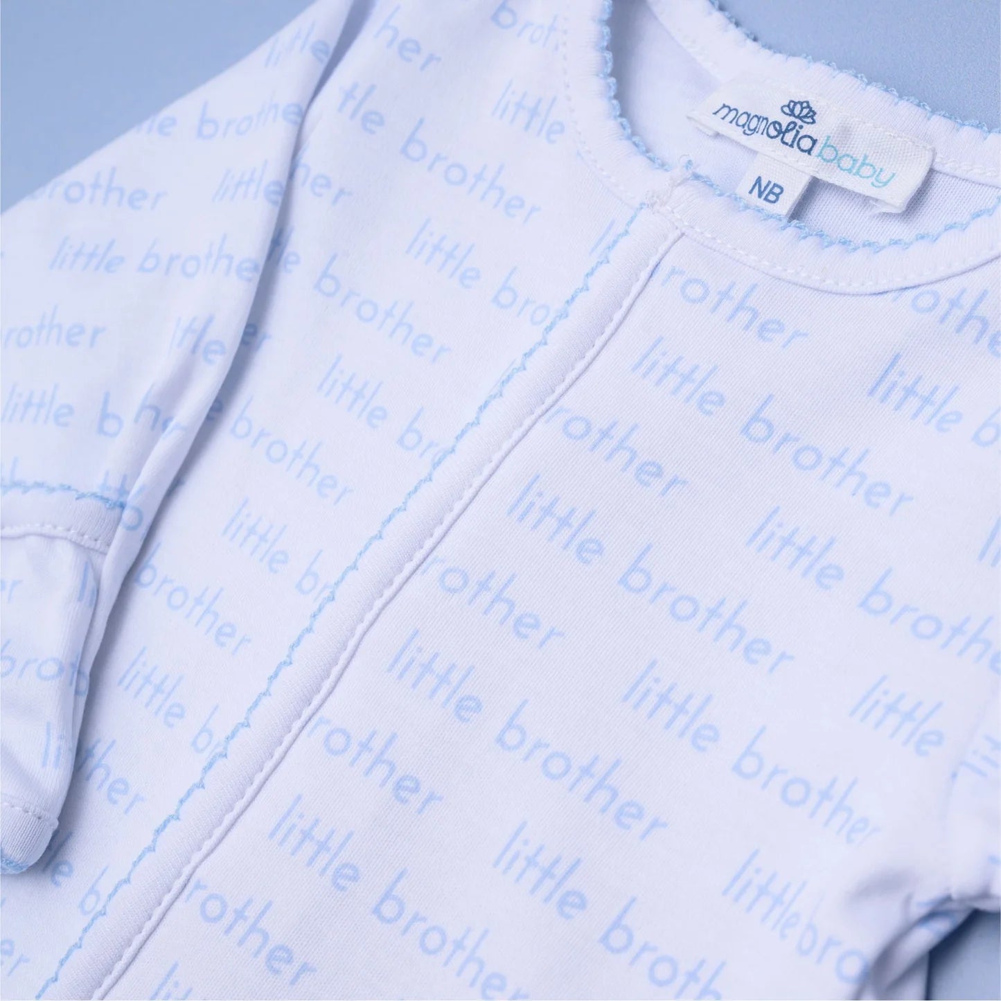 Little Brother Blue Printed Footie