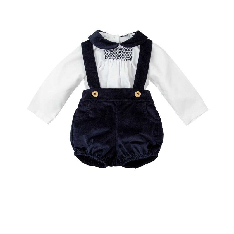 42661 Navy Velvet Jumper Set