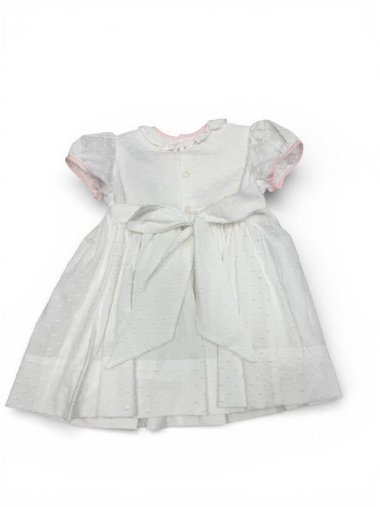 White Pink Smocked Juliette Dress