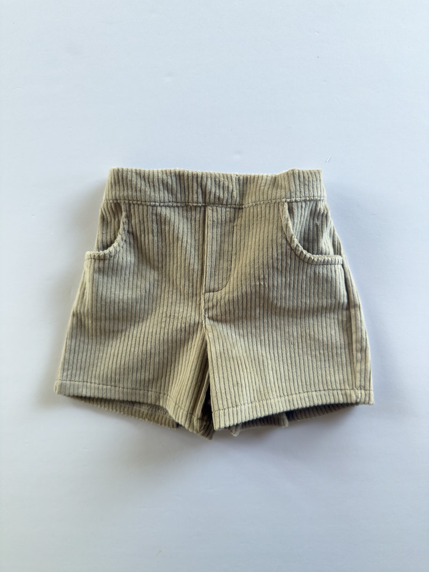 Beige Cord Shorts