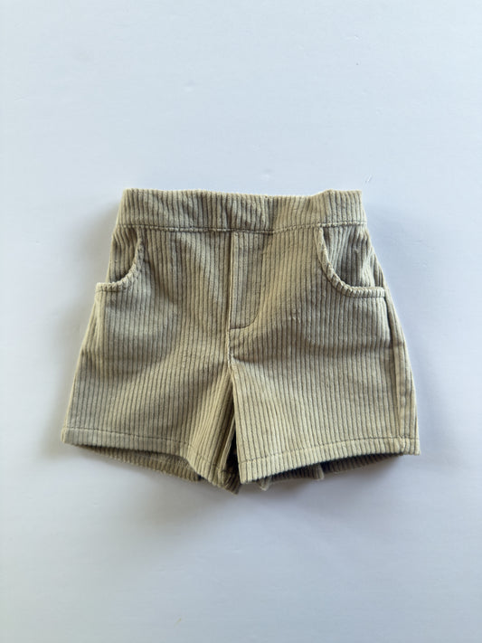 Beige Cord Shorts