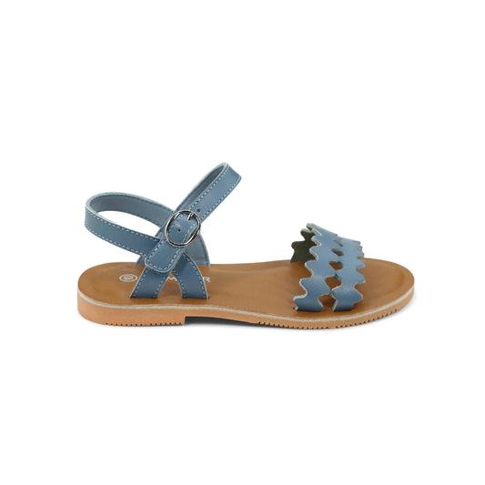 Eden French Blue Scalloped Sandal