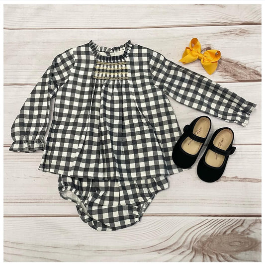 40426 Black Check Bloomer Set 24M