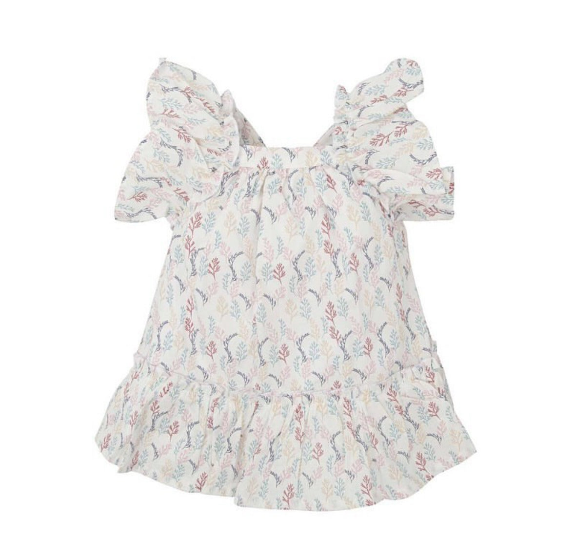 90476 Coral Print Dress 2T