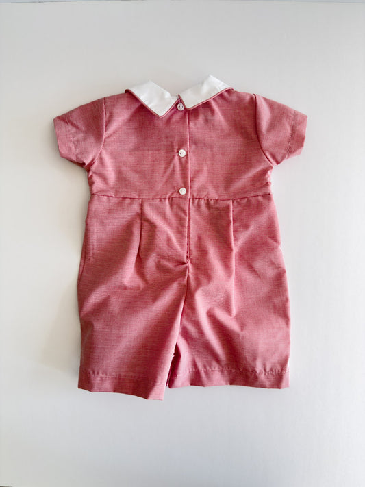 FH03-25-4 Red Stripe Farm Romper