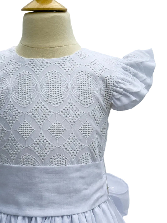 Cosette Flutter Linen First Com Dress