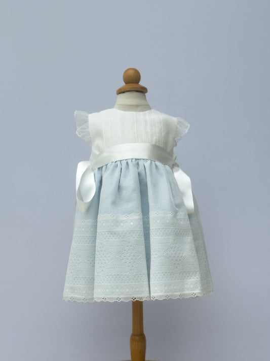 Batista Inglesa Dress White Blue 450