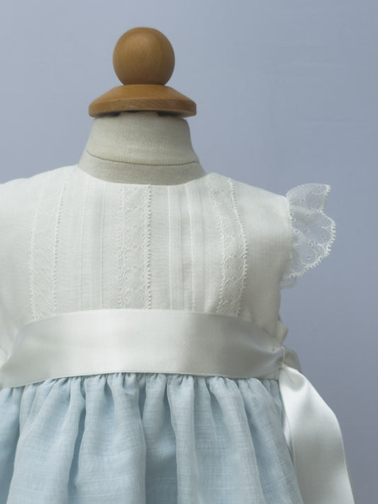 Batista Inglesa Dress White Blue 450