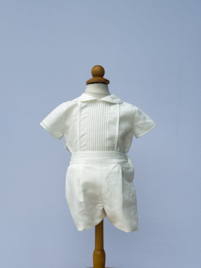 Beige Linen Boys Set 464