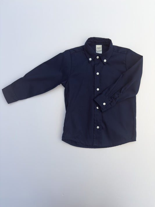 FH15-25-3 Navy Pique Button Down