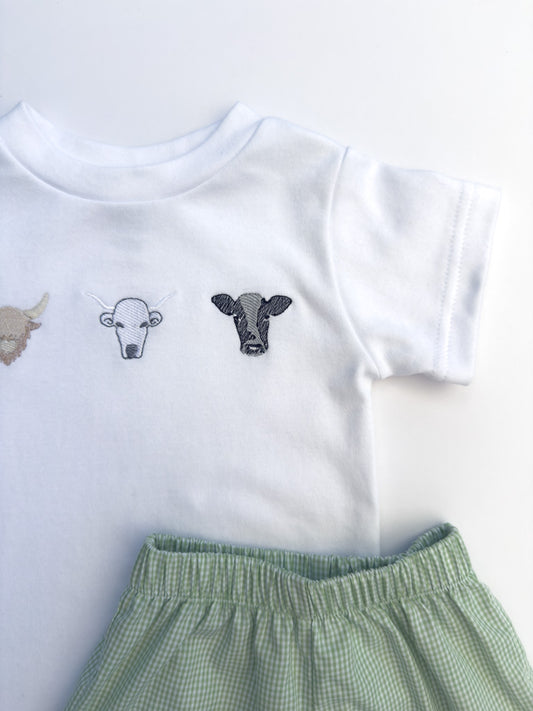 FH11-25-2 Cows Shorts Set