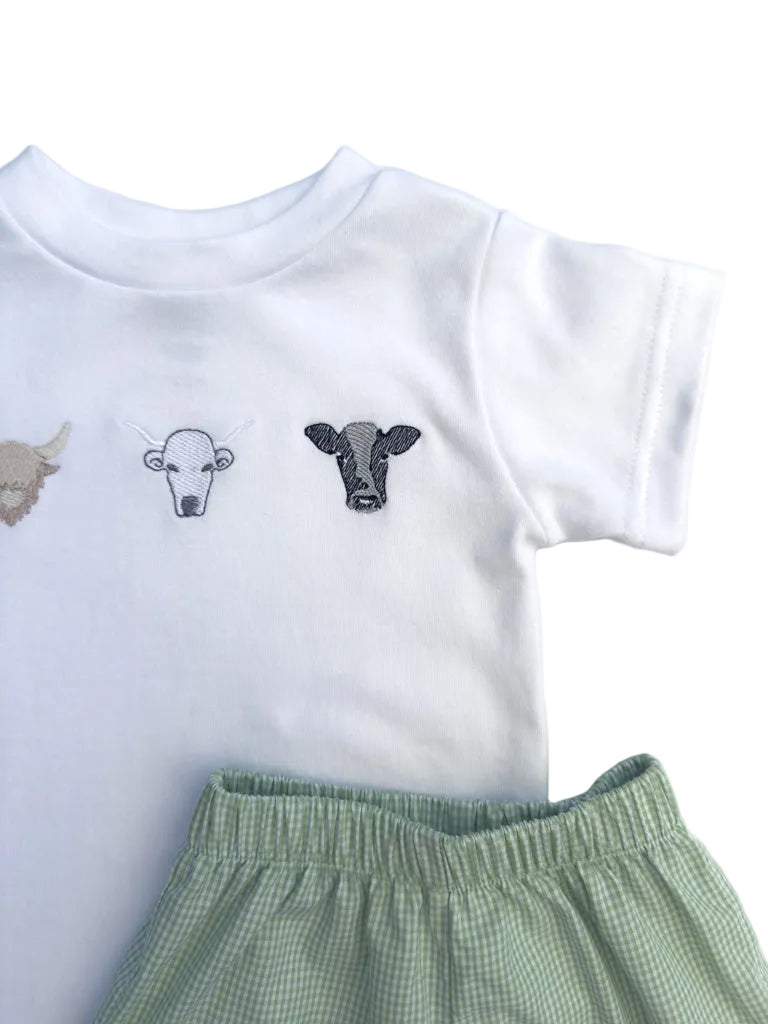 Cows Shorts Set