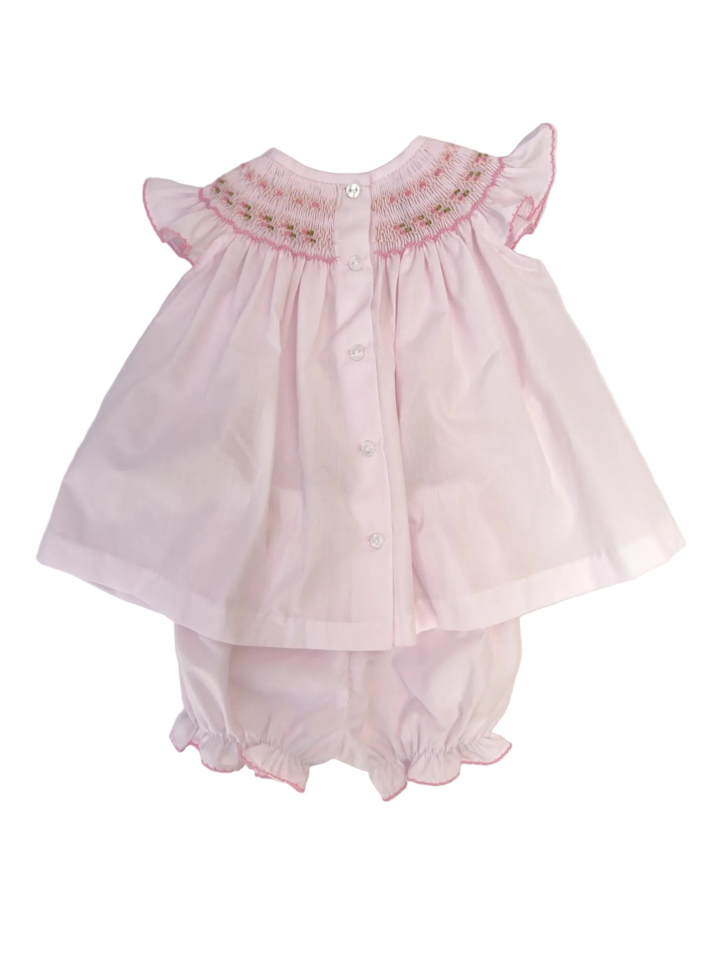 Light Pink Smocked Bishop Set