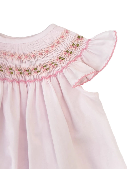 Light Pink Smocked Bishop Set