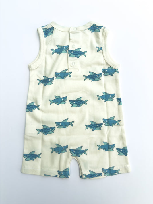 4551 Sharks Sleeveless Playsuit
