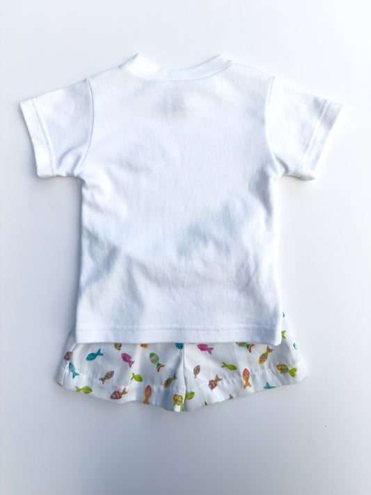SS2024-3 Fish Print Shorts Set 12M