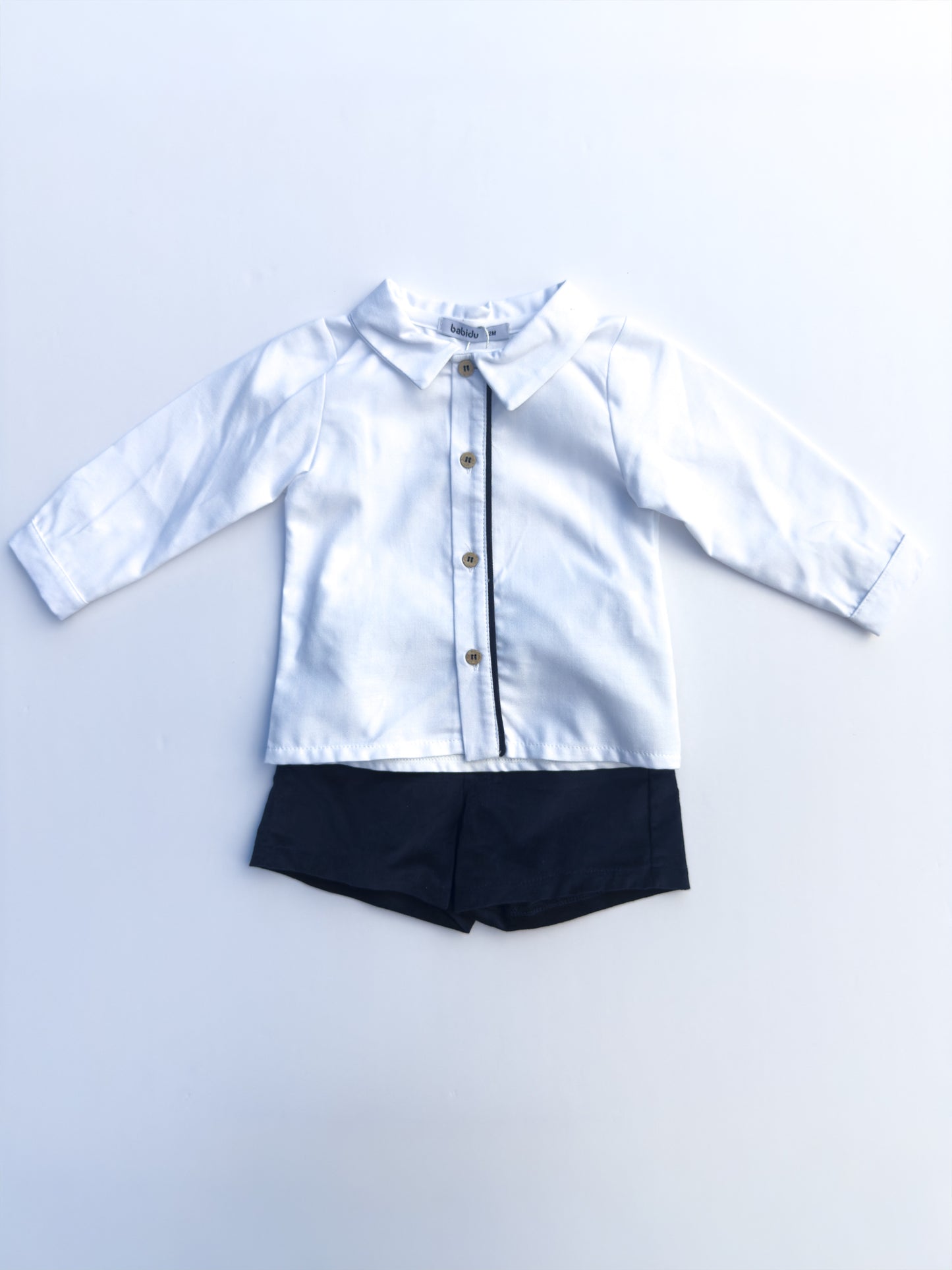 40661 Navy Velvet Shorts Set