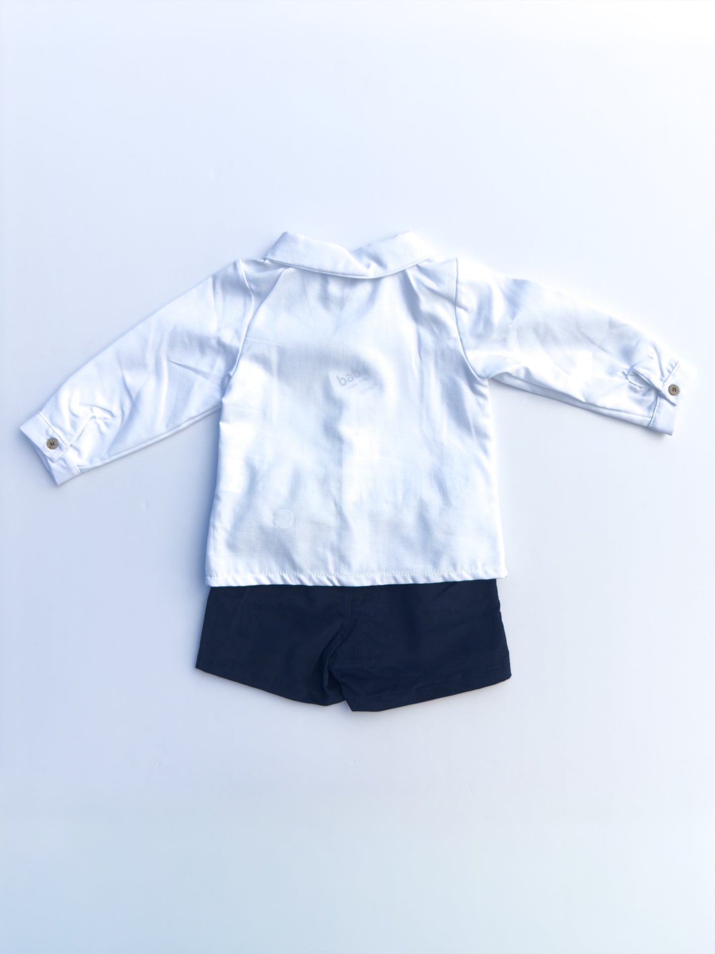 40661 Navy Velvet Shorts Set