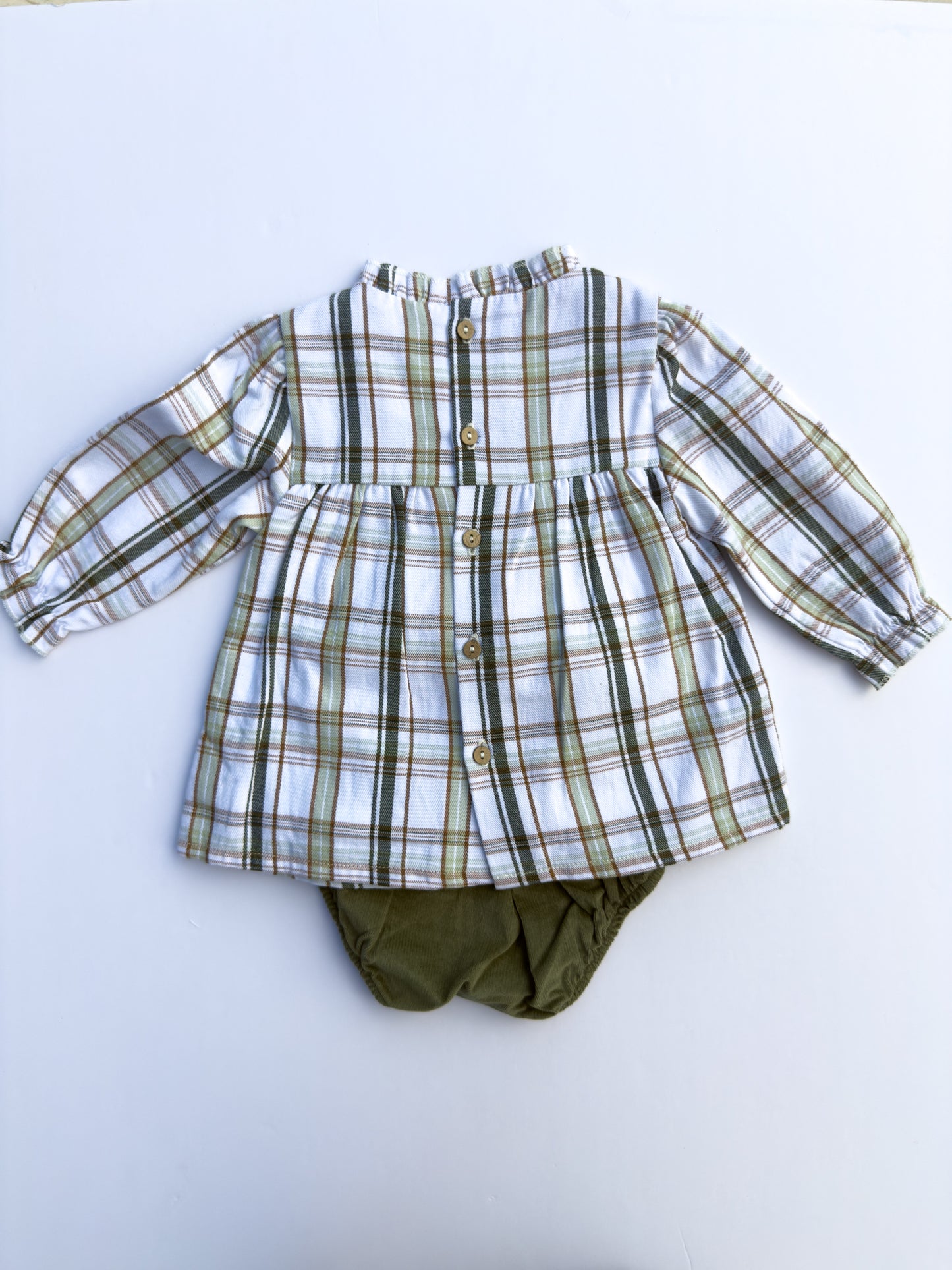 40767 Green Plaid Bloomer Set