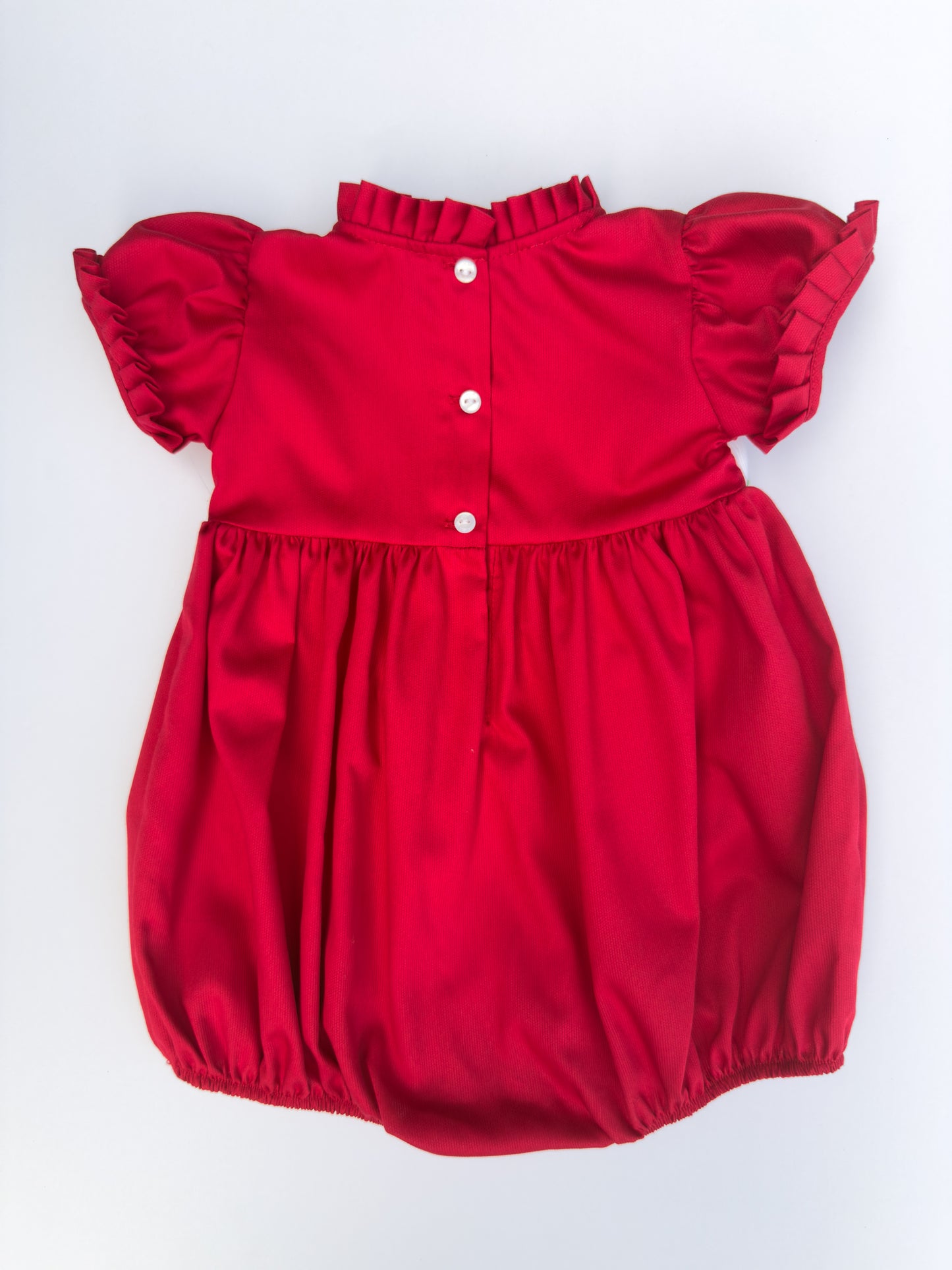 F07-25-3 Red Pique Candy Cane Romper