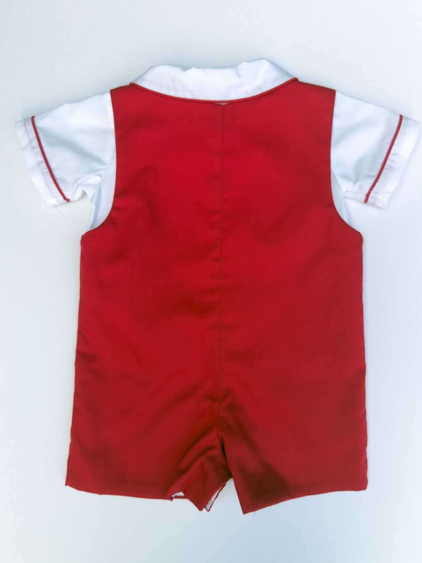 F07-25-2 Red Pique Candy Cane Overall
