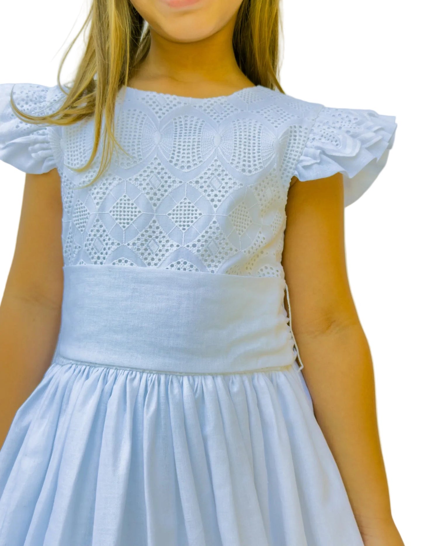 Cosette Flutter Linen First Com Dress