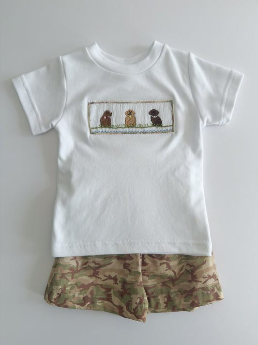 SS-01-25-3 Camo Dog Short Set Boy