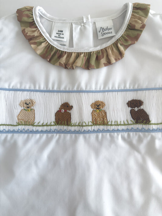 SS-01-25-4 Camo Dog Short Set Girl