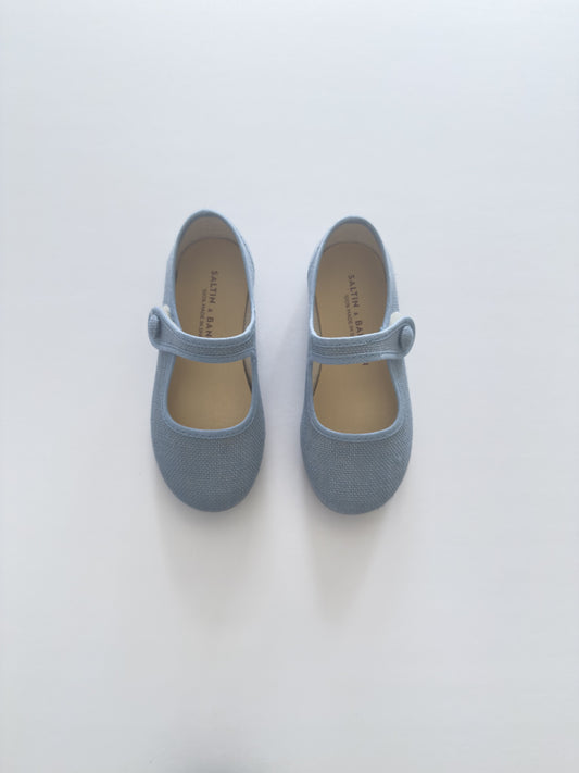 Indigo Blue Linen Mary Jane 1144-09