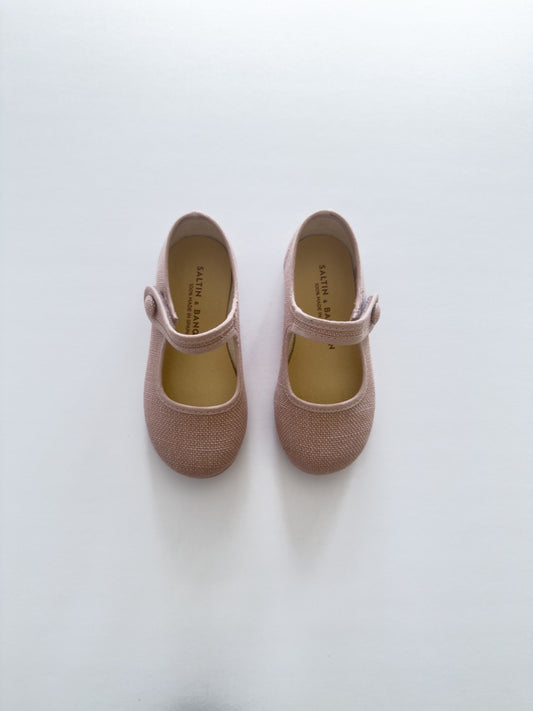 Sombra Pink Linen Mary Jane 1144-09