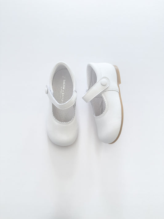 SB1069 Leather Mary Jane White