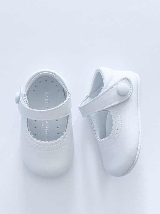 SB522 Leather Mary Jane Blanco