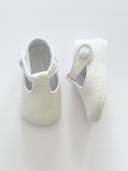 SB520 T-Strap Lino Blanco