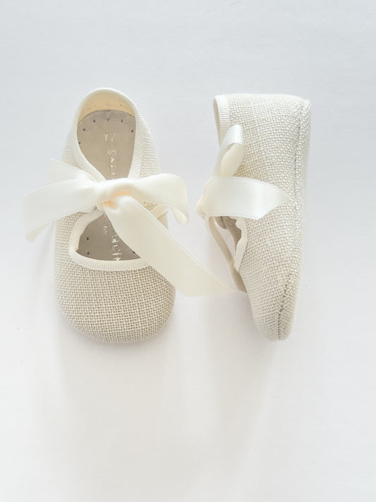 SB1061 Bow Mary Jane Linen Porcelana