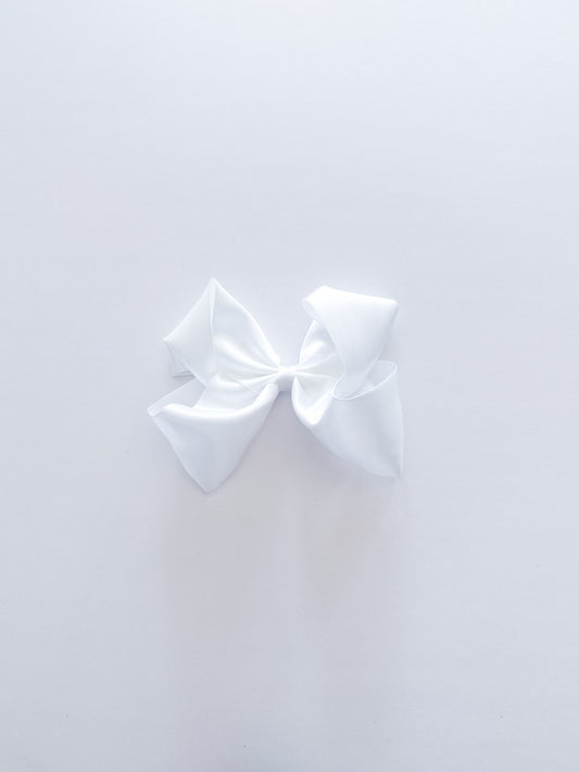 Satin White Bow