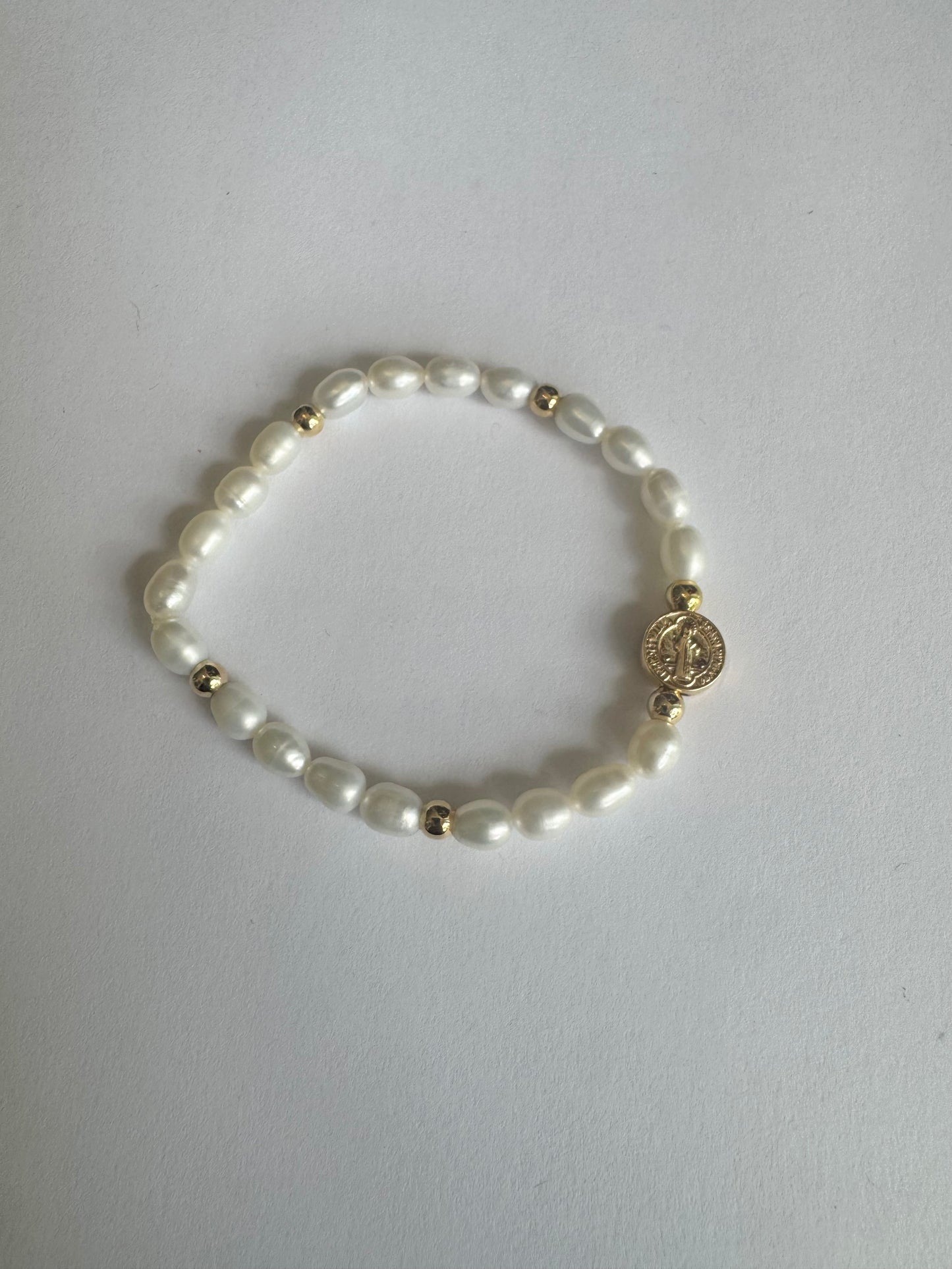 St. Benedict Pearl Bracelet
