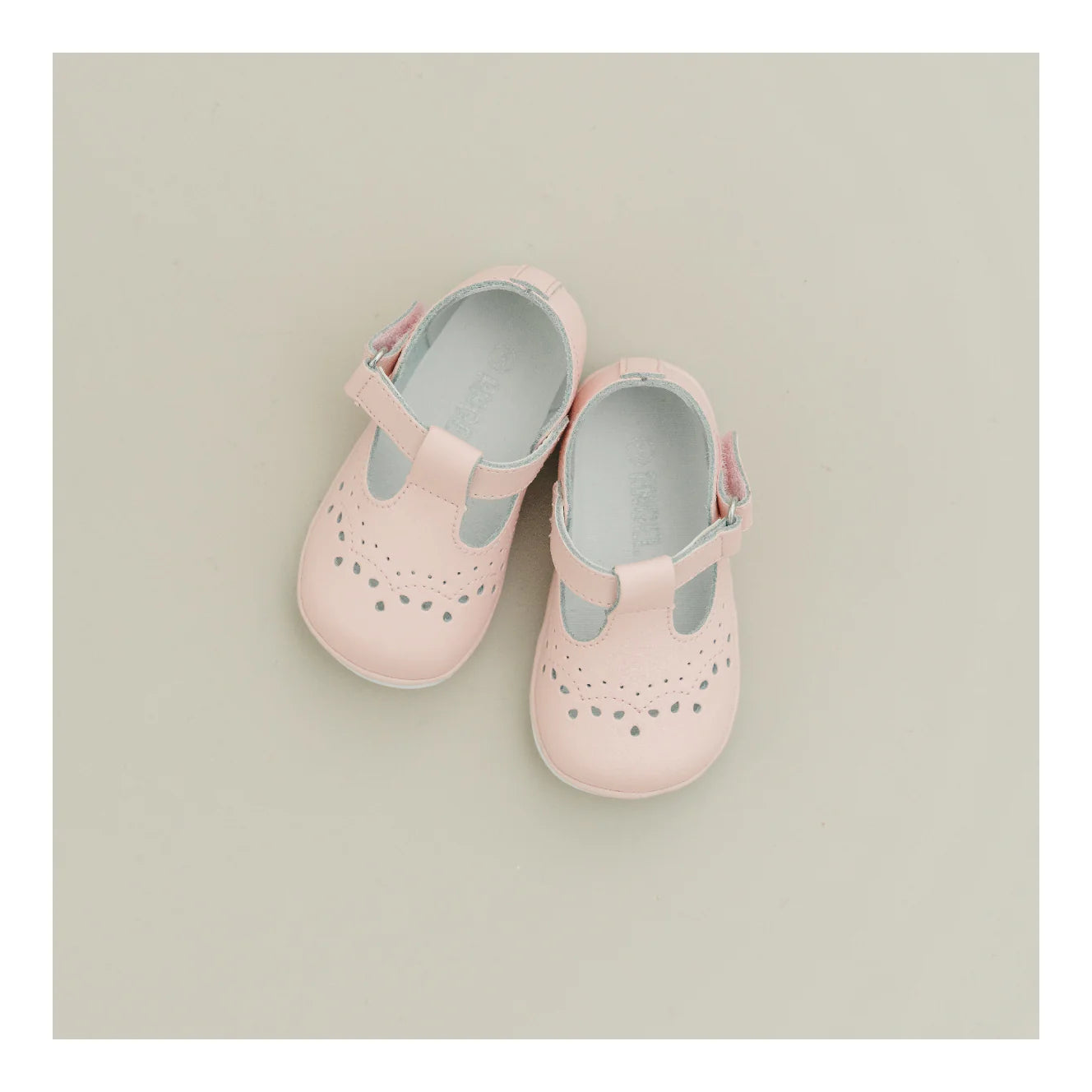 Birdie Pink Leather T-Strap