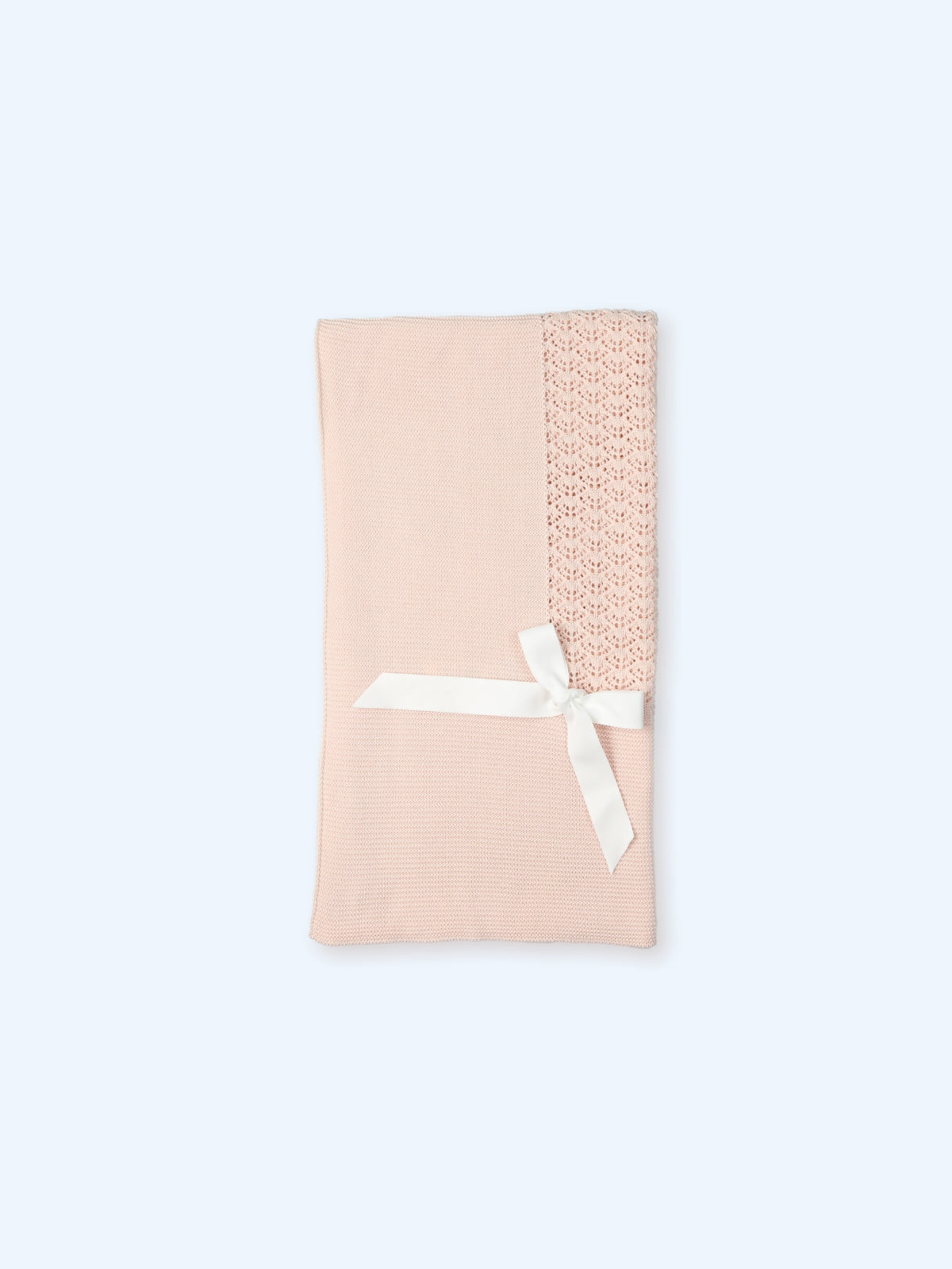 Nude Bow Knit Blanket TO141