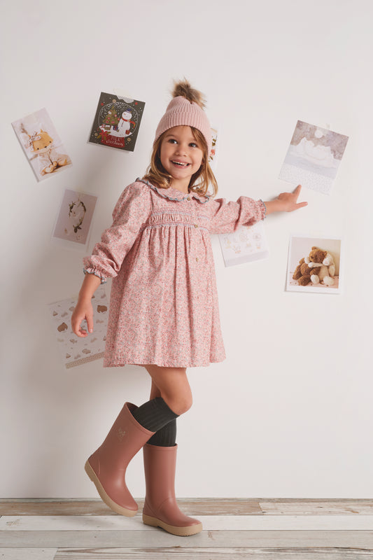 Ribera Pink Smocked Dress 90651