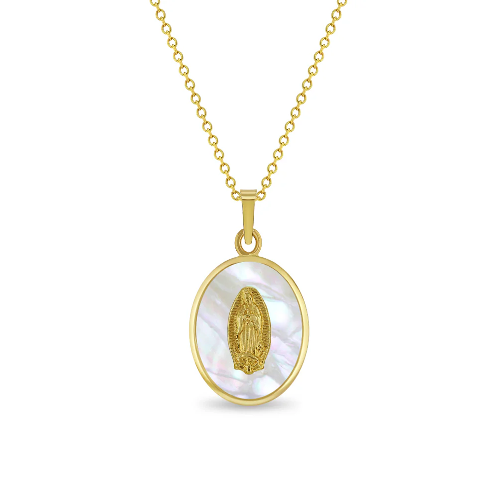 14k Our Lady of Guadalupe Pendant Necklace
