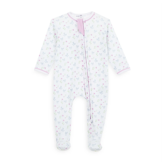 Evelyn's Classics Print Zip Footie