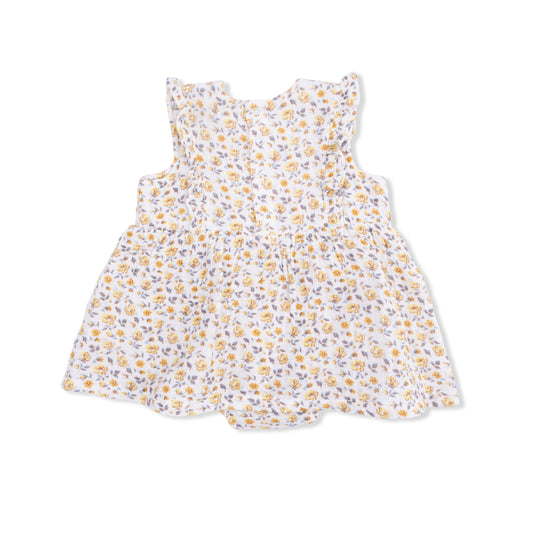 Yellow Country Roses Bubble Dress
