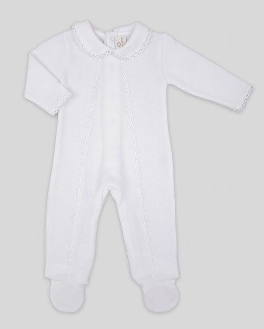 White Knit Milen Footie