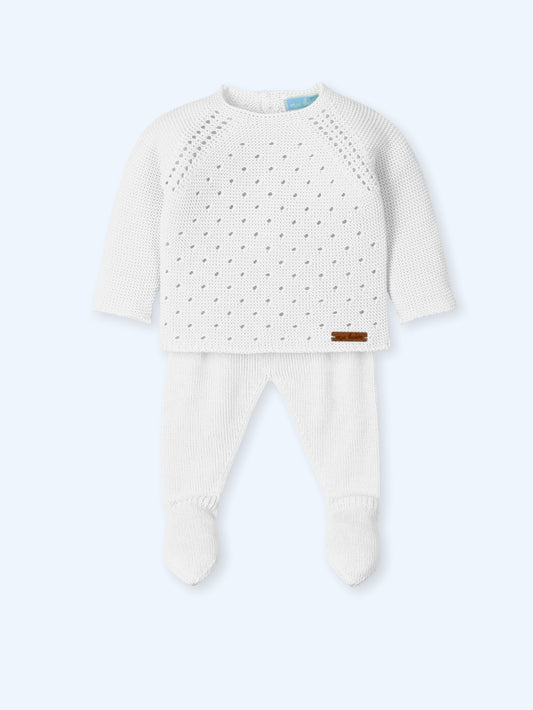 White Knit Baby Set 0013