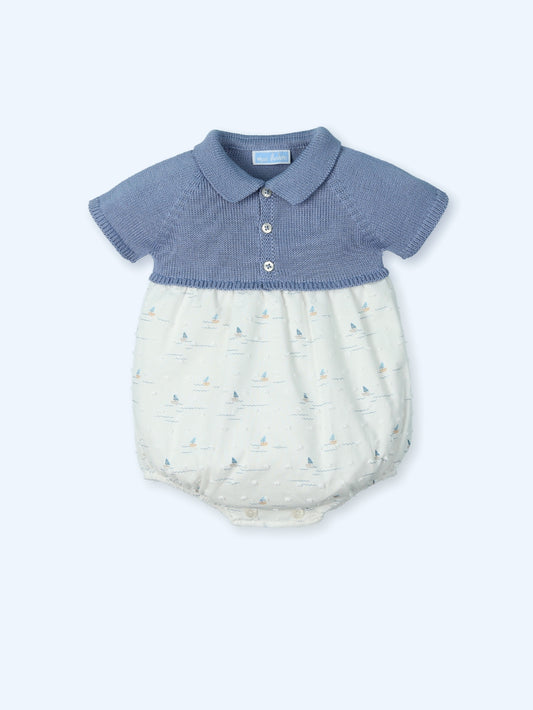 Provenza Blue Sailboat Romper 0109