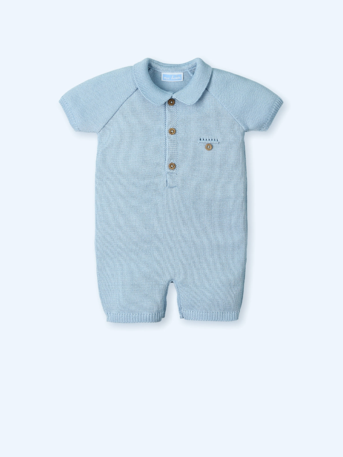 Brisa Blue Knit Romper 0047