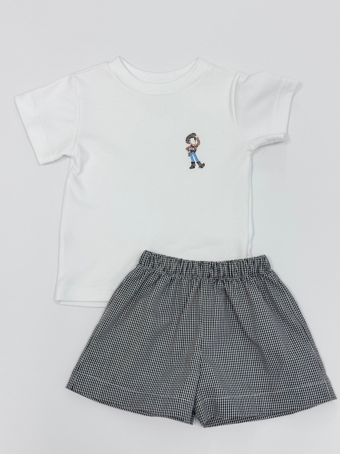 Woody Gingham Shorts Set