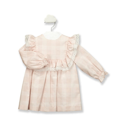 90478 Pink Plaid Dress