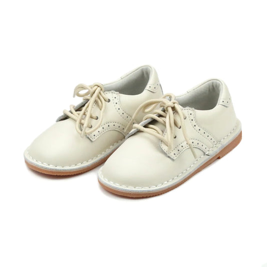 Cream Leather Saddle Shoe