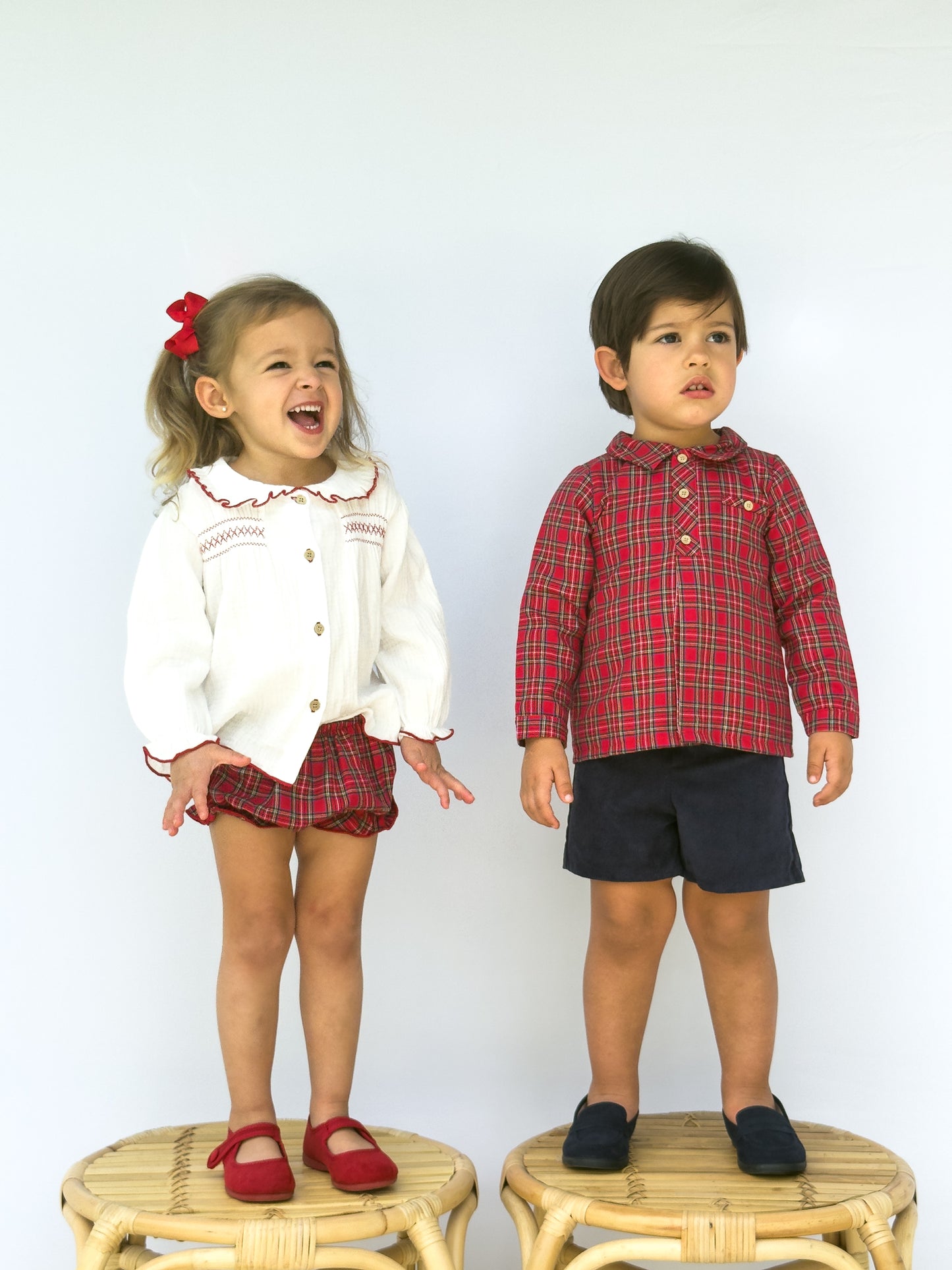 Muerdago Red Plaid Bloomer Set 41659